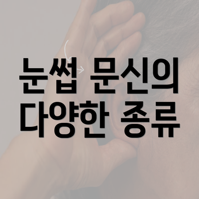 눈썹 문신의 다양한 종류