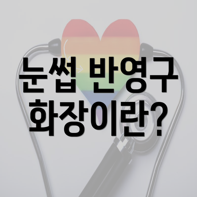 눈썹 반영구 화장이란?