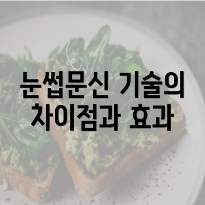 눈썹문신 기술의 차이점과 효과