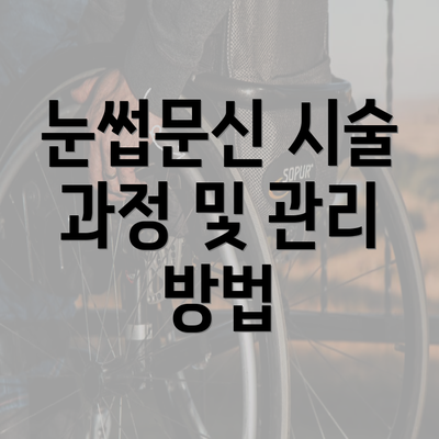 눈썹문신 시술 과정 및 관리 방법