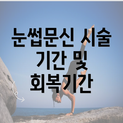 눈썹문신 시술 기간 및 회복기간