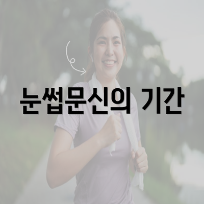 눈썹문신의 기간