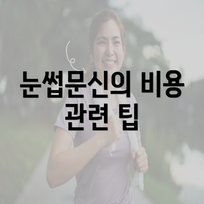 눈썹문신의 비용 관련 팁