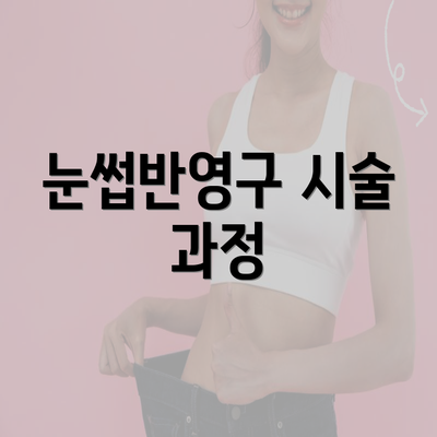 눈썹반영구 시술 과정