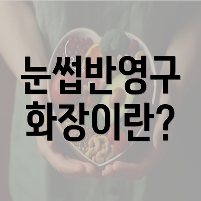 눈썹반영구 화장이란?