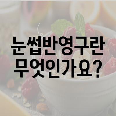 눈썹반영구란 무엇인가요?