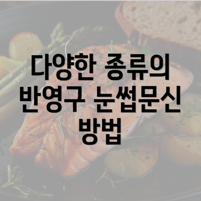 다양한 종류의 반영구 눈썹문신 방법