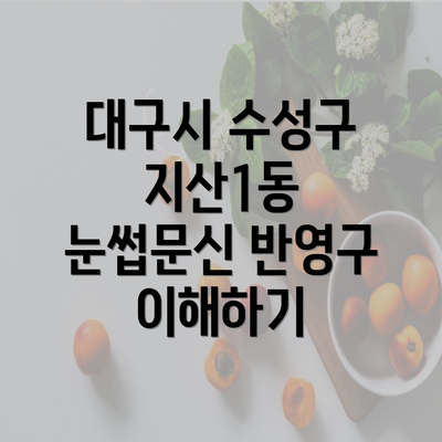 대구시 수성구 지산1동 눈썹문신 반영구 이해하기