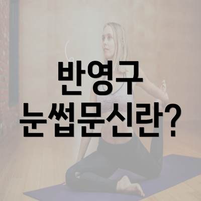 반영구 눈썹문신란?