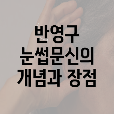 반영구 눈썹문신의 개념과 장점