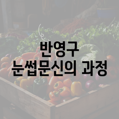 반영구 눈썹문신의 과정