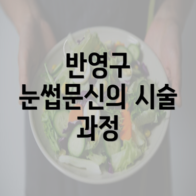 반영구 눈썹문신의 시술 과정