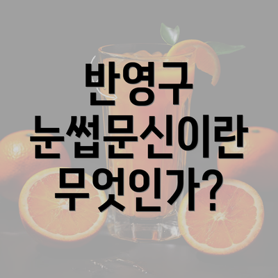 반영구 눈썹문신이란 무엇인가?