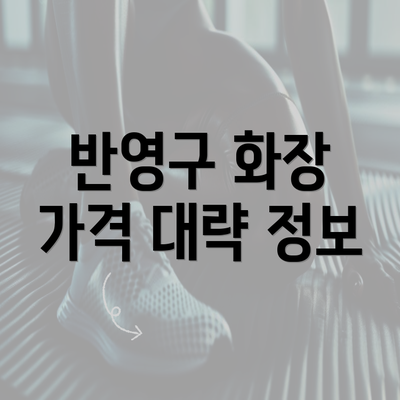 반영구 화장 가격 대략 정보