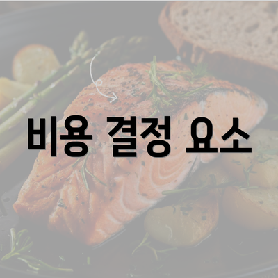 비용 결정 요소