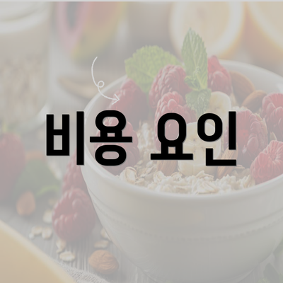 비용 요인