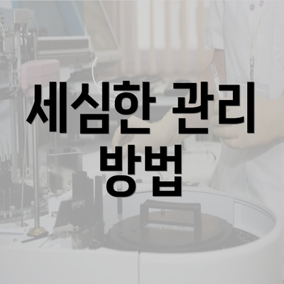 세심한 관리 방법