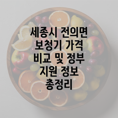 세종시 전의면 보청기 가격 비교 및 정부 지원 정보 총정리