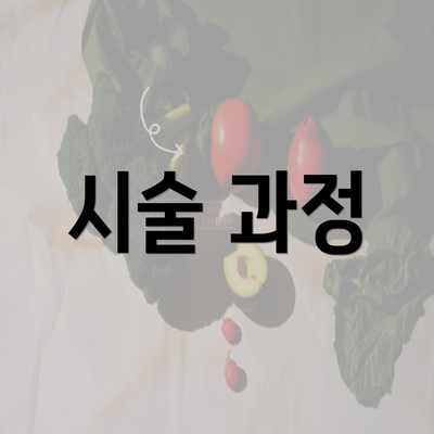 시술 과정