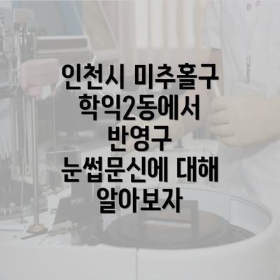 인천시 미추홀구 학익2동에서 반영구 눈썹문신에 대해 알아보자