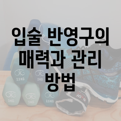 입술 반영구의 매력과 관리 방법