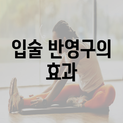 입술 반영구의 효과