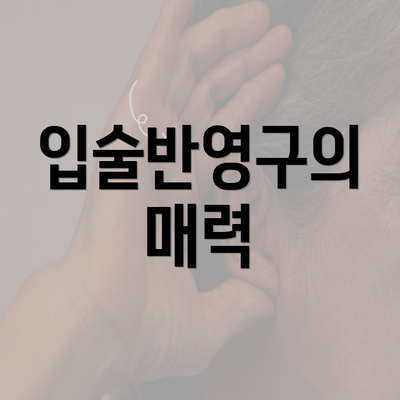 입술반영구의 매력