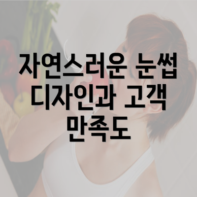 자연스러운 눈썹 디자인과 고객 만족도