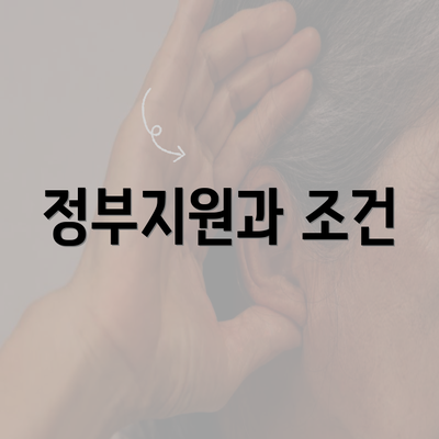 정부지원과 조건