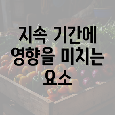 지속 기간에 영향을 미치는 요소