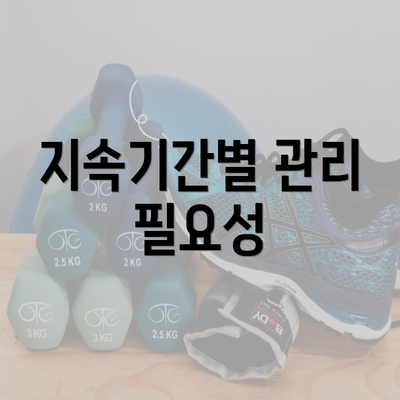 지속기간별 관리 필요성