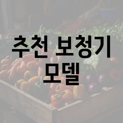 추천 보청기 모델