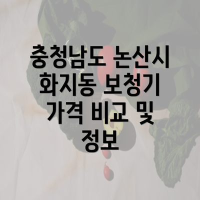 충청남도 논산시 화지동 보청기 가격 비교 및 정보