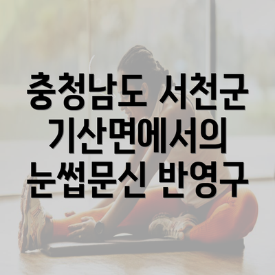 충청남도 서천군 기산면에서의 눈썹문신 반영구