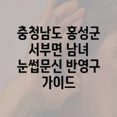 충청남도 홍성군 서부면 남녀 눈썹문신 반영구 가이드