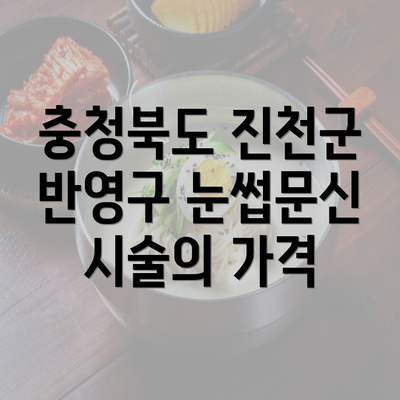 충청북도 진천군 반영구 눈썹문신 시술의 가격