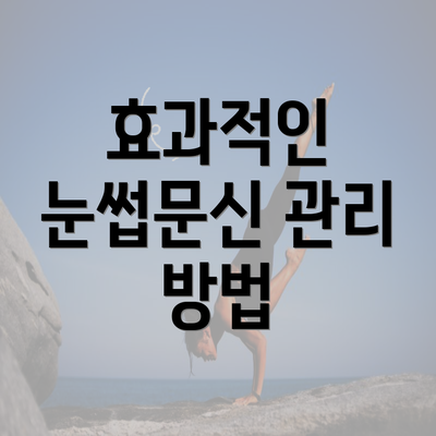 효과적인 눈썹문신 관리 방법