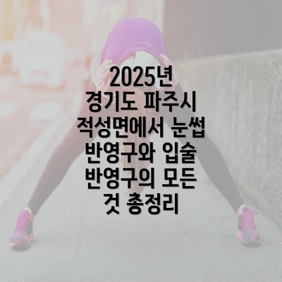 2025년 경기도 파주시 적성면에서 눈썹 반영구와 입술 반영구의 모든 것 총정리