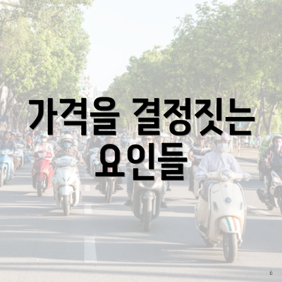 가격을 결정짓는 요인들