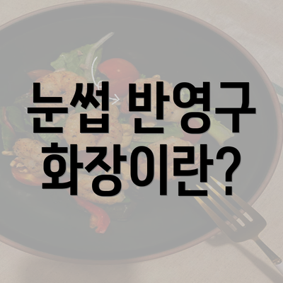 눈썹 반영구 화장이란?