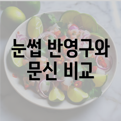 눈썹 반영구와 문신 비교