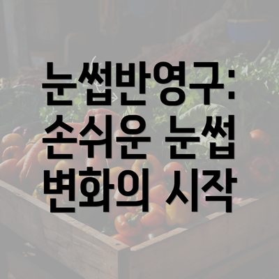 눈썹반영구: 손쉬운 눈썹 변화의 시작