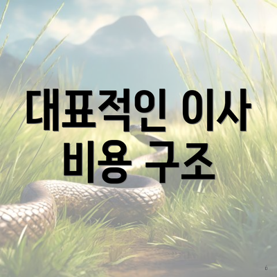 대표적인 이사 비용 구조