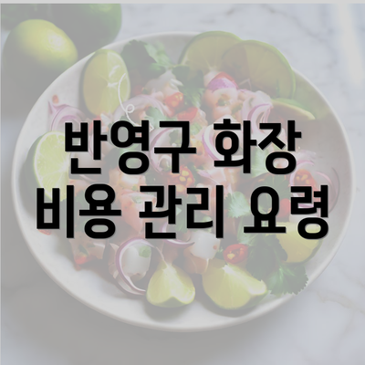 반영구 화장 비용 관리 요령