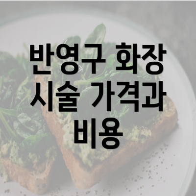 반영구 화장 시술 가격과 비용