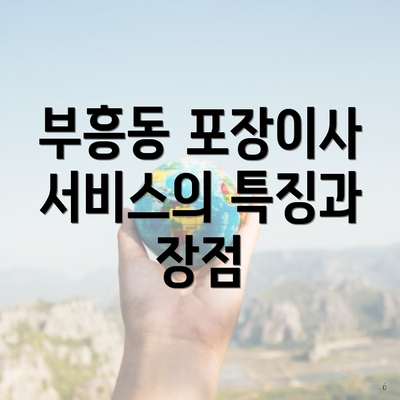 부흥동 포장이사 서비스의 특징과 장점