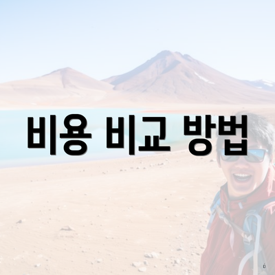비용 비교 방법