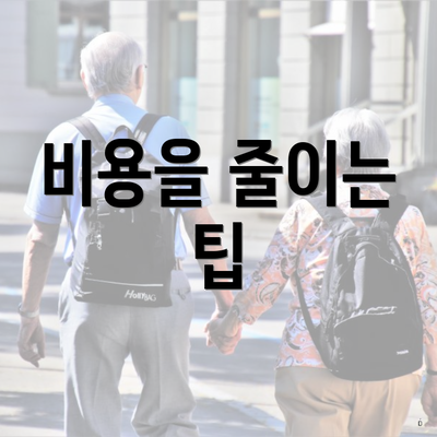 비용을 줄이는 팁