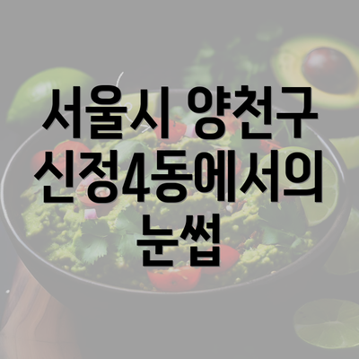 서울시 양천구 신정4동에서의 눈썹