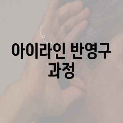 아이라인 반영구 과정